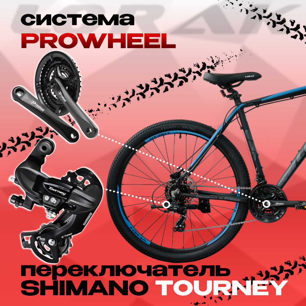 Lorak 1.0 Матовый Чёрный/Синий рама 21 (на рост 183-190) (27.5)