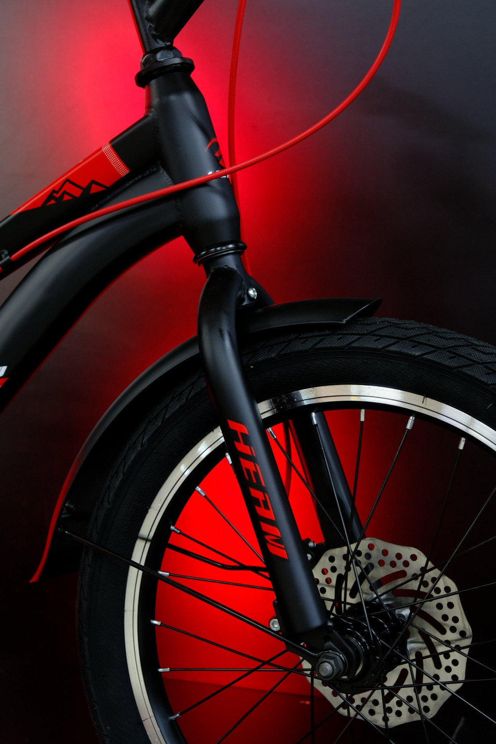 HEAM 18 FATBOY Disk Матовый Чёрный/Красный