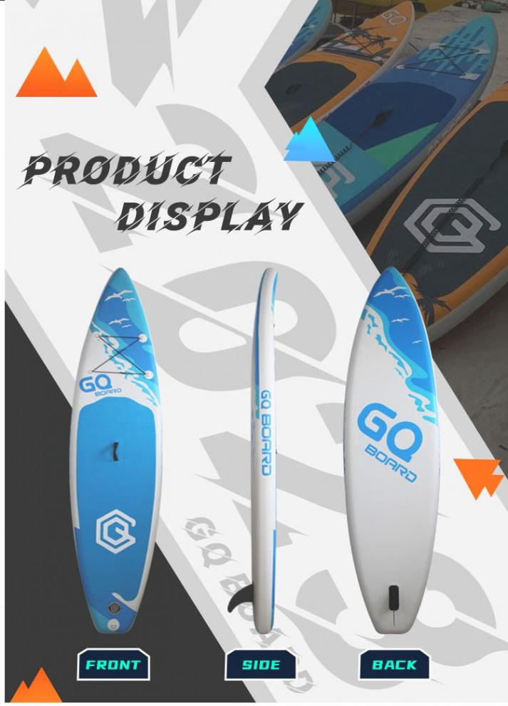 Сапборд GQ SW (335*81*15) бело голубой с птицами, код 78930